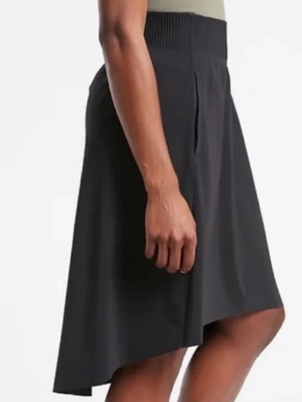 ATHLETA COSMIC SKIRT BLACK HIGH LOW SIZE MEDIUM